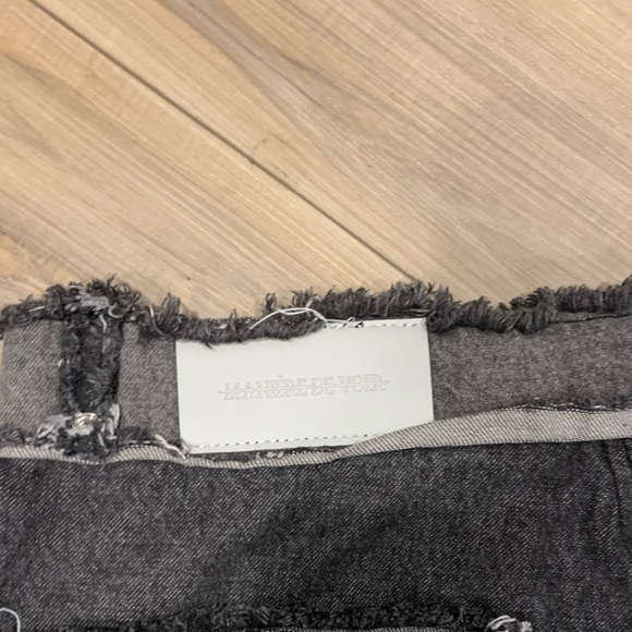 Maniere De Voir Patchwork Black Gray Frayed Jeans - Picture 4 of 4